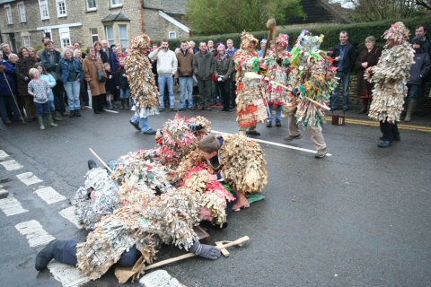 The bodies pile at Marshfield, Gloucestershire, England on Boxing Day 2007