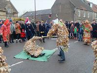 The Marshfield Mummers performing in Marshfield, Gloucestershire, England, 27th Dec.2010.