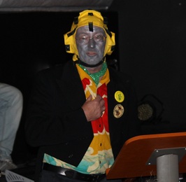 Graham Clarke speaking at the Symposium of the International Mummers Unconvention, Bath, 2011