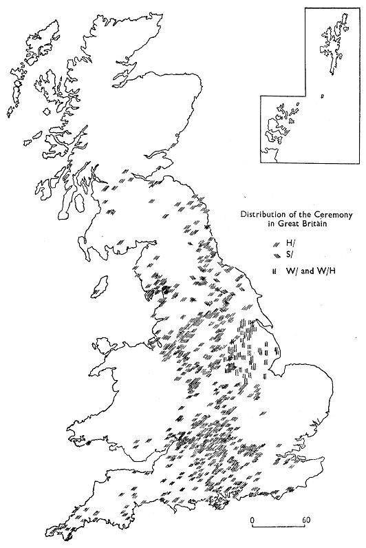 Distibution of the Ceremony in Great Britain