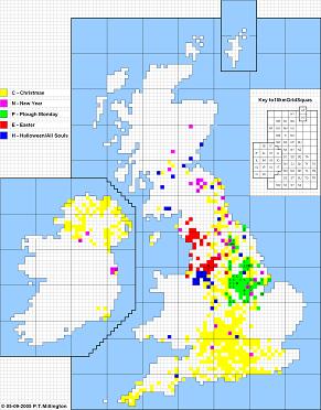 Distribution Map of Play Times of Appearance
