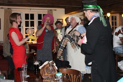 Calverton 2012, The Doctor acquires a nurse at the Robin Hood and Little John, Lambley, Notts.